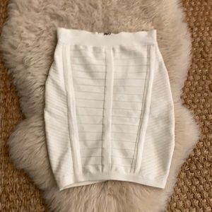Herve Leger white skirt Size S-M